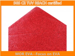 Red glitter eva foam sheet