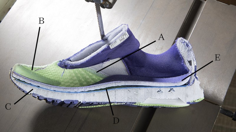 Cut a Running Shoe in Half - Mor Eva Foam