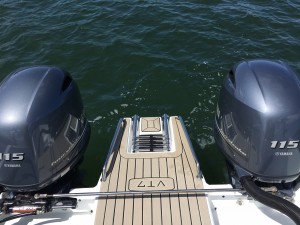 Fusion VT7 power boat with Sand color marine mat